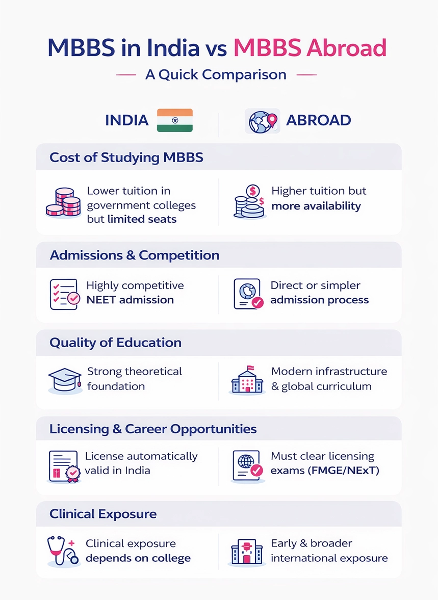 MBBS in India vs MBBS Abroad